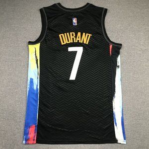 Brooklyn Nets #7 Kevin Durant New City Black Jerse